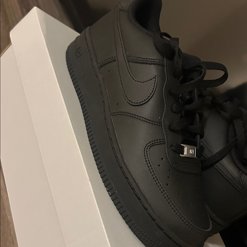 Nike All-Black Low Top Leather Sneakers
